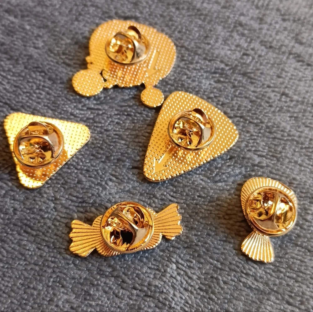 Cute Happy Halloween Candy Pin Bundle Lot Of 5, Pumpkin Corn Fall Brooches